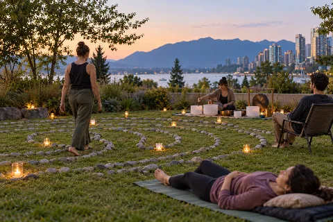 Friday Night Labyrinth Walk & Sound Bath 夜间迷宫漫步与声音浴