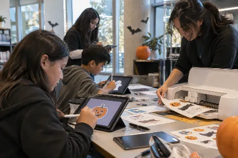 Halloween Sticker Design (Ages 8-15)