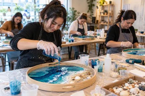 海洋主题树脂艺术工作坊