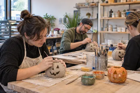 Carve a Jack-o-Lantern from clay @ Create Makerspace