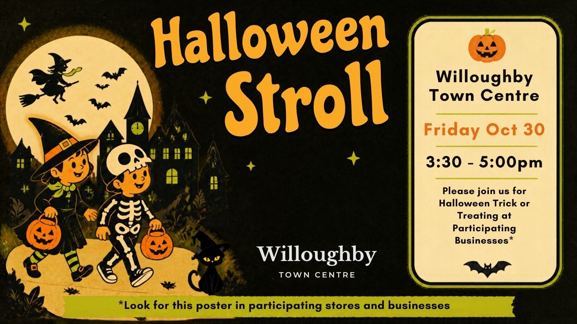 4th Annual Halloween Stroll at Willoughby Town Centre 🎃